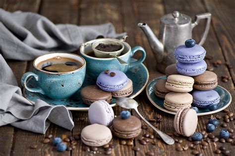 Fondos De Pantalla X Caf Taza Macaron Plato Cuchara Alimentos