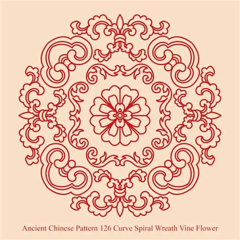 Ancien Mod Le Chinois De Fleur De Vigne Couronne Spirale Courbe