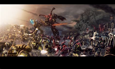 Wallpaper Warhammer 40 000 WH40K Ruang Marinir Kekacauan