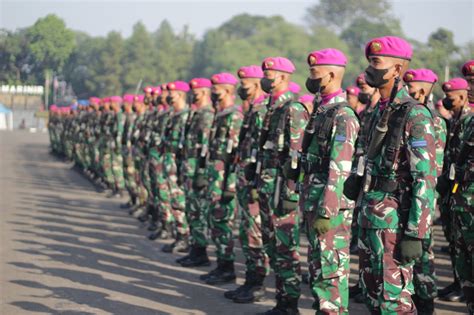 Komandan Batalyon Kapa Marinir Pimpin Upacara Penaikan Bendera