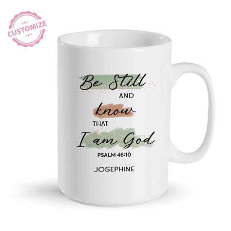 Customizaholic Personalized Coffee Mug, Bible Verse Coffee Mug