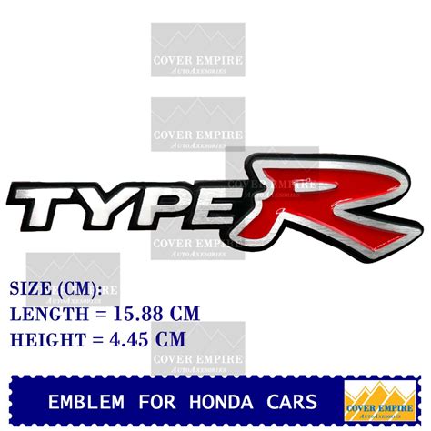 TypeR Type R 3D Metal Emblem Badge Decal For Honda Cars Shopee