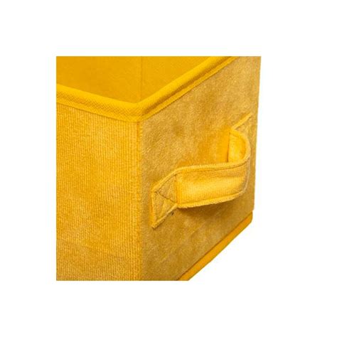 Bo Te De Rangement Velours Mix N Modul X Cm Jaune