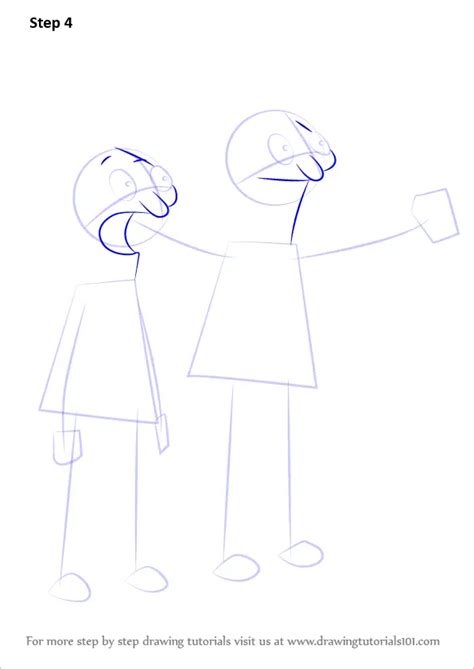 Step By Step How To Draw Andy And Ollie Pesto From Bob S Burgers