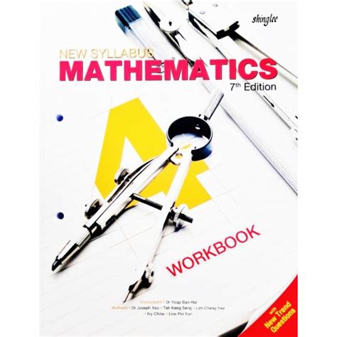 NEW SYLLABUS MATHEMATICS 7th Edition ม 4 WORKBOOK shinglee Lazada co th