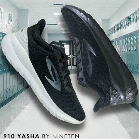 Jual SEPATU LARI 910 NINETEN YASHA HITAM PUTIH Shopee Indonesia