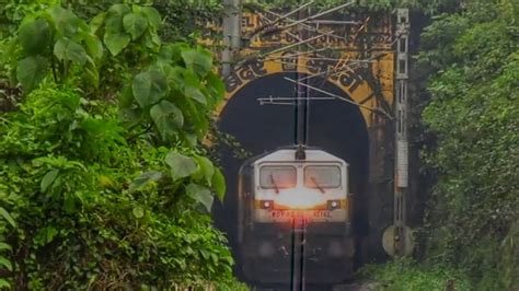 Konkan Edition Kochuveli Bi Weekly Express Storms Past Byndoor Tunnel