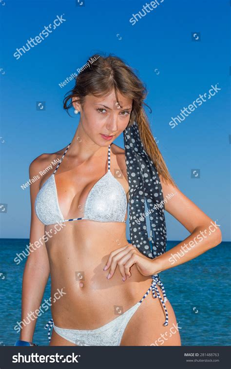 Portrait Happy Sexy Girl Bikini Posing Stock Photo Shutterstock