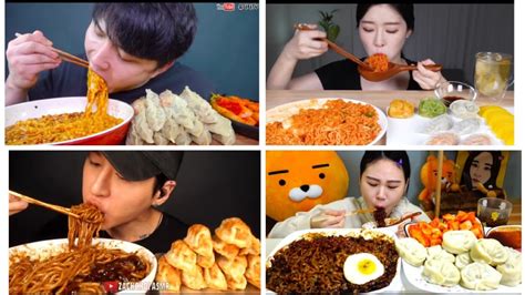 Asmr Spicy Noodles Dumplings Mukbang Eating Sound No Talking