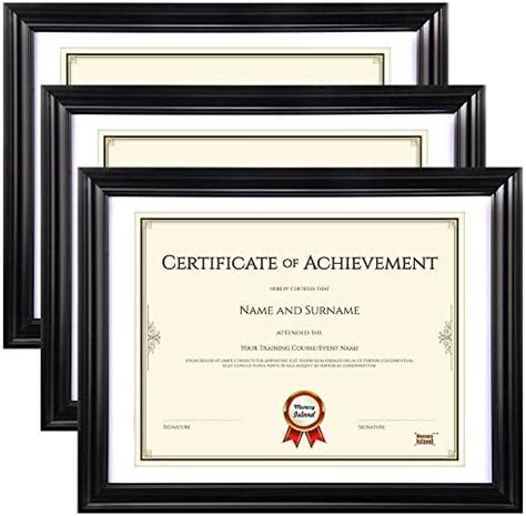 Memory Island Document Diploma Frames 8 5x11 With Mat Set Of 3 Pack