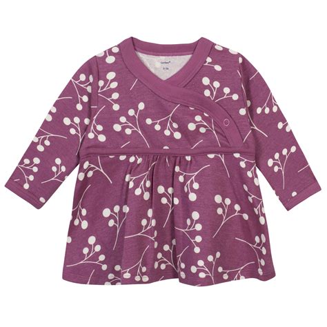 3-Piece Baby Girls Grow by Gerber® Floral Organic Shirt, Footed Pant a ...