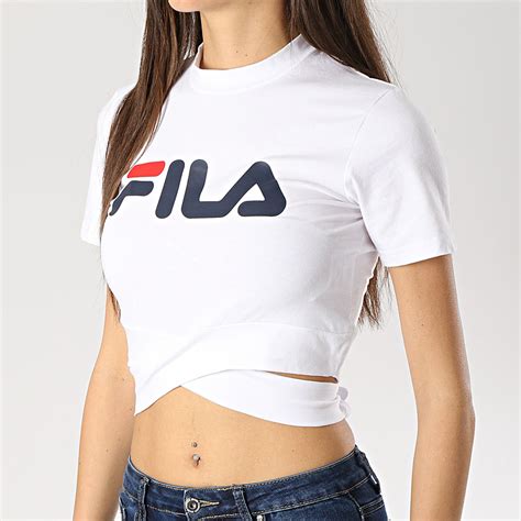 Fila Tee Shirt Crop Femme Roxy 681926 Blanc