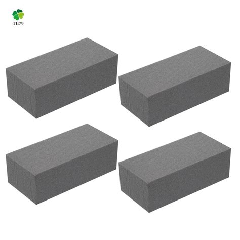 4pcs Dry Floral Foam For Artificial Flowers Wet Floral Foam Bricks Grey