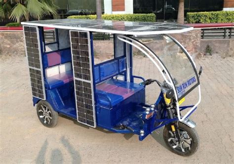 Sun Run Solar Power E Rickshaw Wheeler Auto Rickshaw Pictures Photos