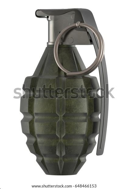 3d Rendering Realistic Hand Grenade Bomb Stock Illustration 648466153