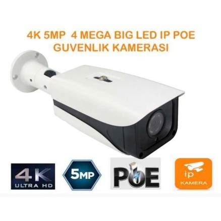 4 ATOM LED 5MP IP POE 4K Ultra HD Gece Görüşlü Dış Mekan Güvenlik