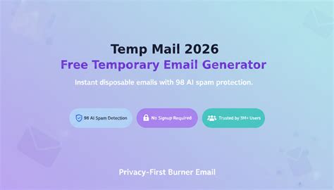 temp mail   temporary email generator  ai spam protection