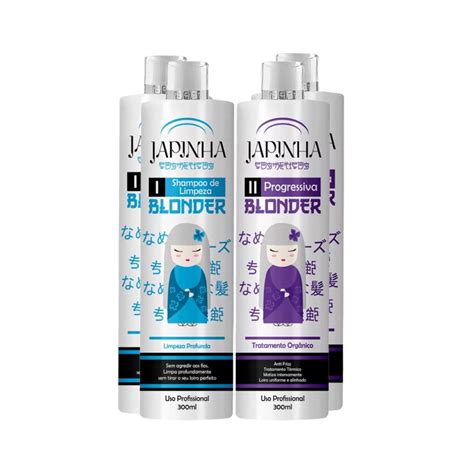 Kit C Progressivas Japinha Blonder Para Cabelos Loiros Sem Formol