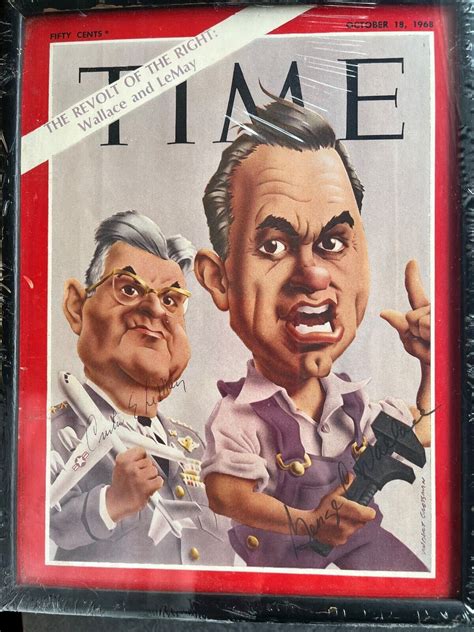 George Wallace General Curtis Lemay Signedautographed 1968 Time