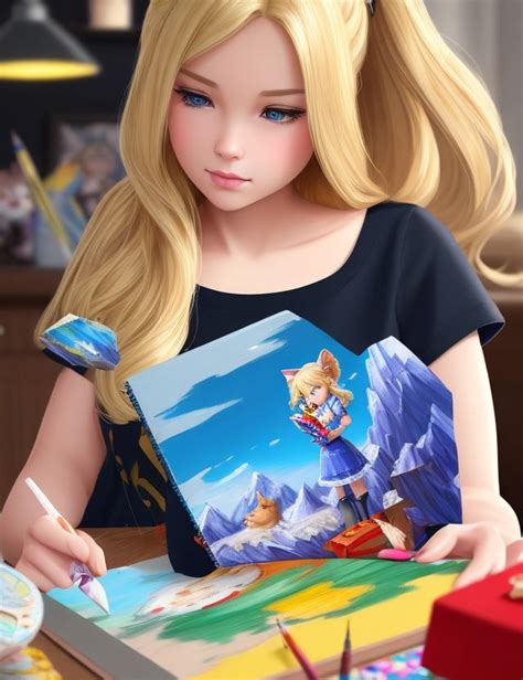 Cartoon Girl Blonde