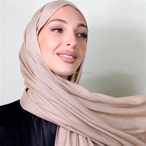 Hot Selling Plain Muslim Rayon Modal Twill Cotton Woven Modal Hijab