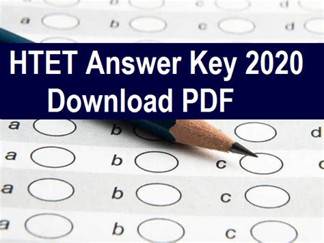 Htet Answer Key 2020 Released Pdf Download Prttgtpgt