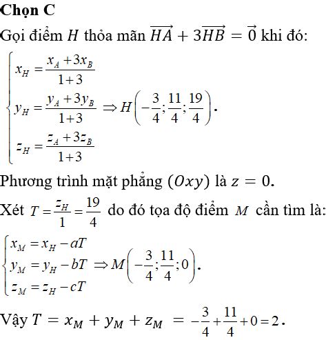 Trong không gian với hệ tọa độ Oxyz cho A 3 2 1 B 2 3 6