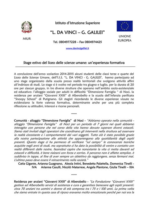 Cs 01 Iis Da Vinci Galilei Stage Estivi PDF