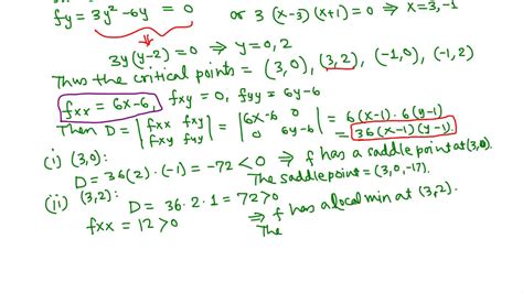 Calc III Find Local Max Min And Saddle Point Of A Surface YouTube