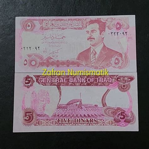 Jual Uang Asing Kuno Dinar Iraq Saddam Hussein Tahun Di Lapak