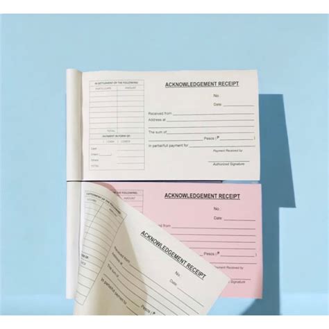 Generic 4x7 Acknowledgement Receipt Provisional Receipt Collection