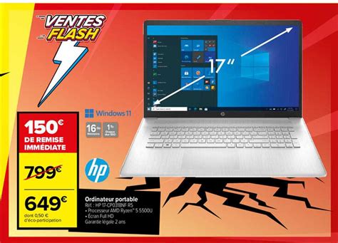 Offre Ordinateur Portable Hp Chez Carrefour