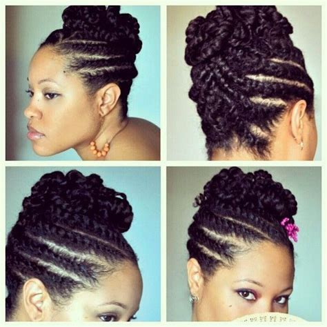 Divine Braided Hairstyles On Natural Hair For The Office Medium Length