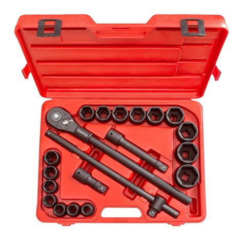 TEKTON 3 4 Inch Drive Impact Socket Set Inch Cr V 6 Point EBay