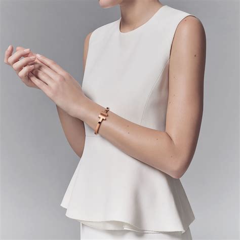 Tiffany T Square Bracelet In 18k Rose Gold