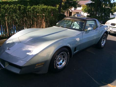 Rare Silver Green Stingray Corvette For Sale In New Hyde Park New