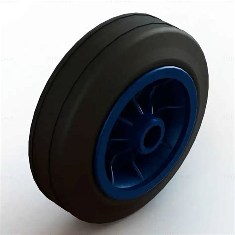 100mm Solid Plastic Caster Wheel 3d Printing Model Stl