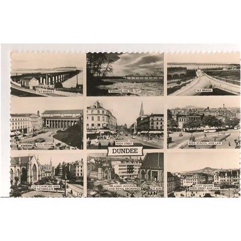 Dundee 1960s Multiview Real Photo Postcard Scottish Towns And Cities