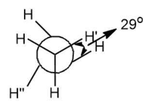 The Dihedral Angle Of The Stable Conformation Of Ethane Is O