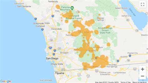 Sdg E Power Outage Map States Map Of The Us