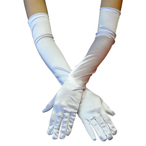 Usa White Women Evening Party Wedding Opera Finger Elbow Long Satin Gloves Hot Ebay In 2021