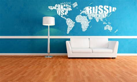 World Map Wall Decal Vinyl World Map - Etsy