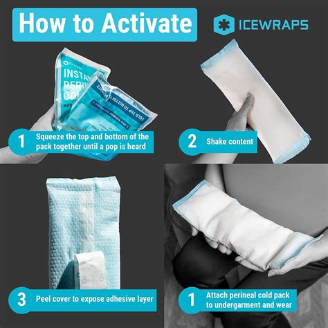 Icewraps Instant Postpartum Pads 12 Individually Wrapped Ice Packs