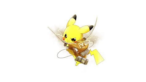 Attack on Pikachu: Epic Anime Crossover HD Wallpaper