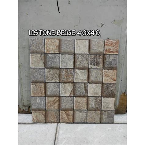 Jual Keramik Mulia X Listone Beige Kasar Shopee Indonesia