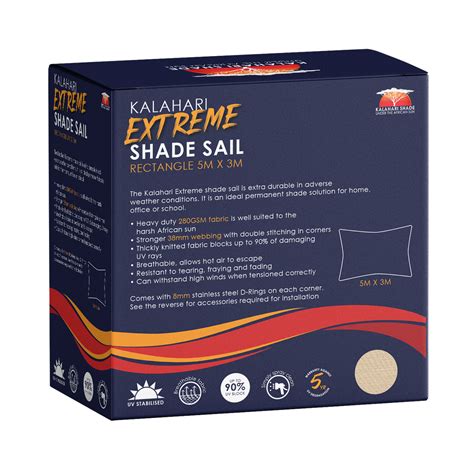 Kalahari Extreme Shade Sail Rectangle X M Shop Today Get It