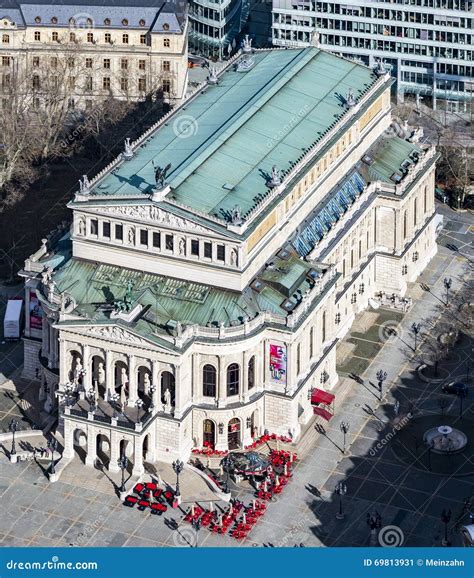 Erial View Of The Alte Oper Old Opera House In Frankfurt Editorial