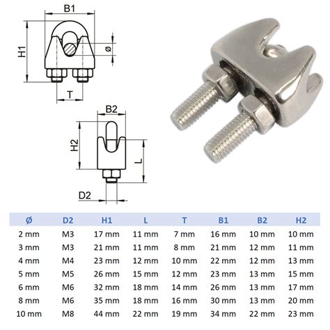 B Gelklemme Drahtseilklemme Edelstahlklemme F R Drahtseil Seilklemme