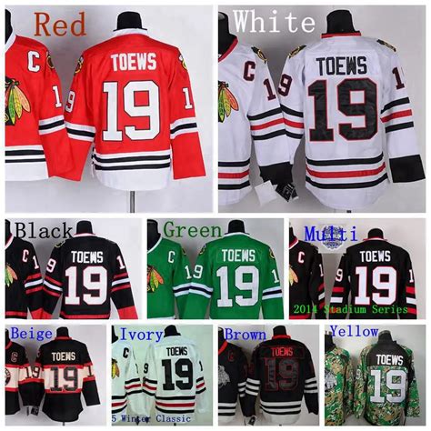 Cheap Men's Chicago Blackhawks Jonathan Toews Jersey 19 Red White Black ...