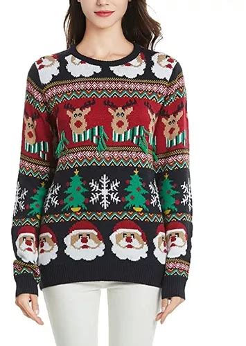 Suéter Sueter Navidad Ugly Jersey Navideño Reno Tejido Meses sin